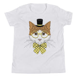 Top Hat Cat Youth Short Sleeve T-Shirt